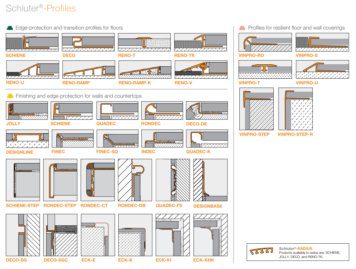Schluter - RENO-V - Profilé réducteur - alum. anodisé mat 1-3/16" x 8' 2-1/2" x 1/2" ||AEVT125B30 - Ceramed