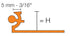 Schluter - RENO-VT Profilé de support pour les réducteurs RENO-V Aluminium anodisé mat 3/4" x 8' 2-1/2"