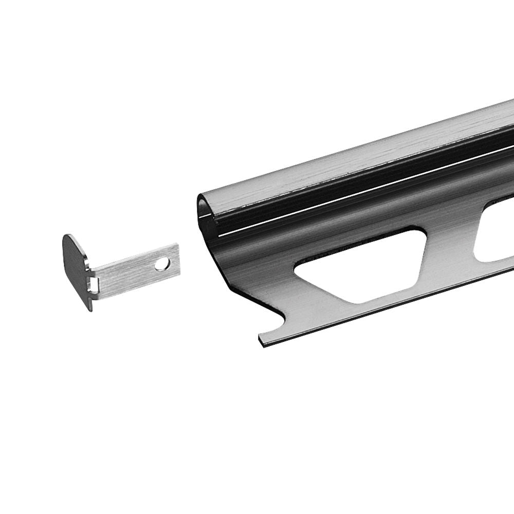 Schluter - RONDEC Cap de fermeture - acier inoxydable (V2) brossé 1/2" (12.5 mm)