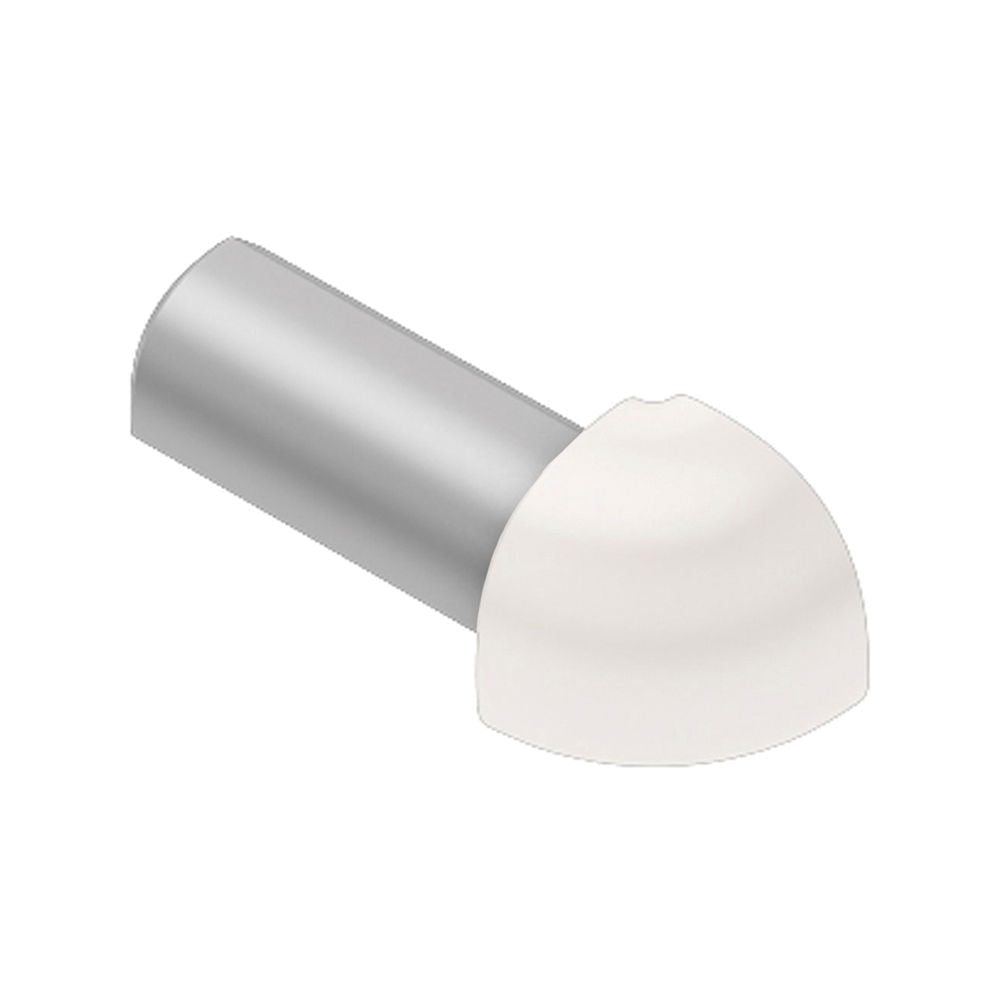 Schluter - RONDEC Coin extérieur 90° - aluminium anodisé blanc 3/8" (10 mm)