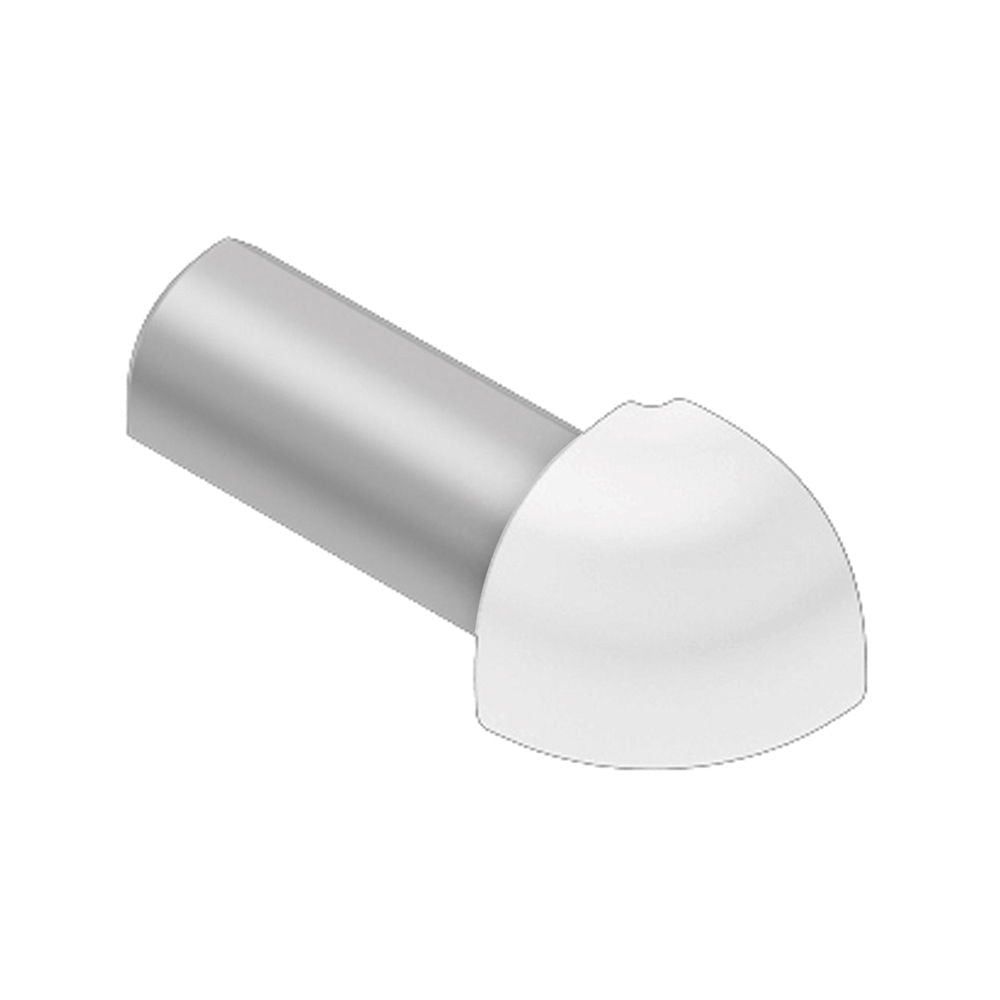 Schluter - RONDEC Coin extérieur 90° - aluminium anodisé blanc éclatant 1/2" (12.5 mm)