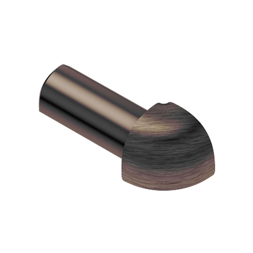 Schluter - RONDEC Coin extérieur 90° - aluminium anodisé bronze antique brossé 1/4" (6 mm)