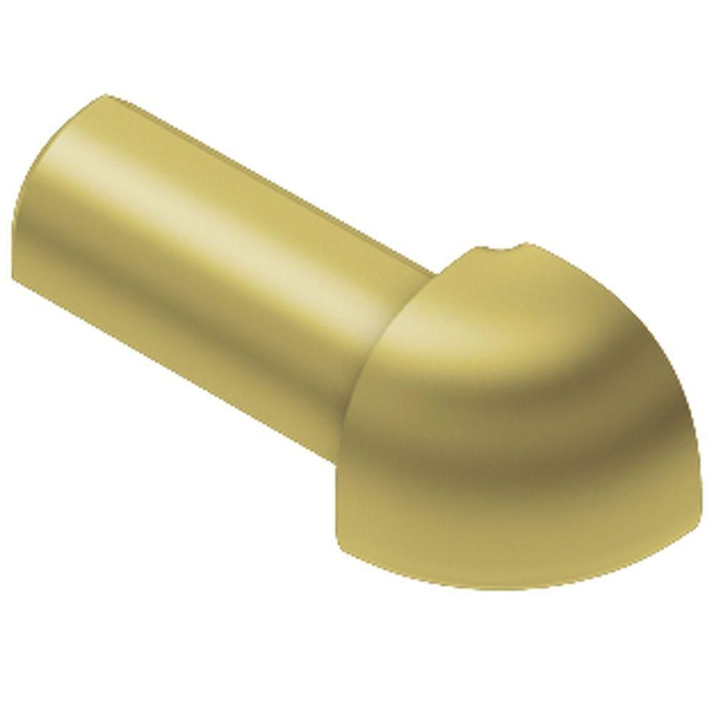 Schluter - RONDEC Coin extérieur 90° - aluminium anodisé laiton mat 3/8" (10 mm)