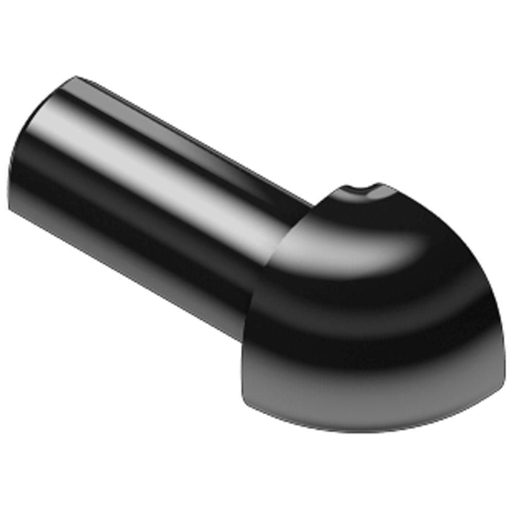 Schluter - RONDEC Coin extérieur 90° - aluminium anodisé noir brillant 3/8" (10 mm)