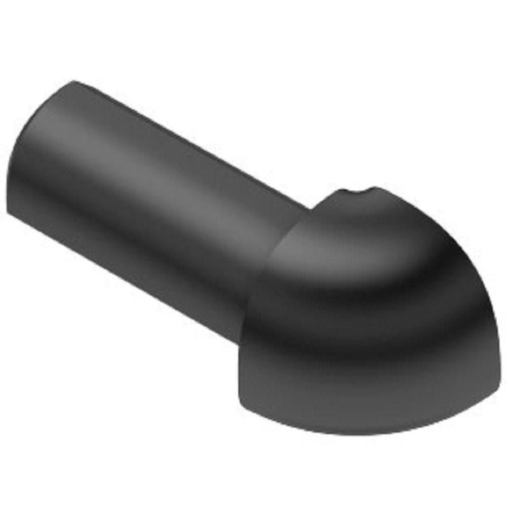 Schluter - RONDEC Coin extérieur 90° - plastique PVC noir 3/8" (10 mm)