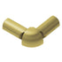 Schluter - RONDEC Coin extérieur à 2 bouts 90° aluminium anodisé laiton mat 3/8" (10 mm)