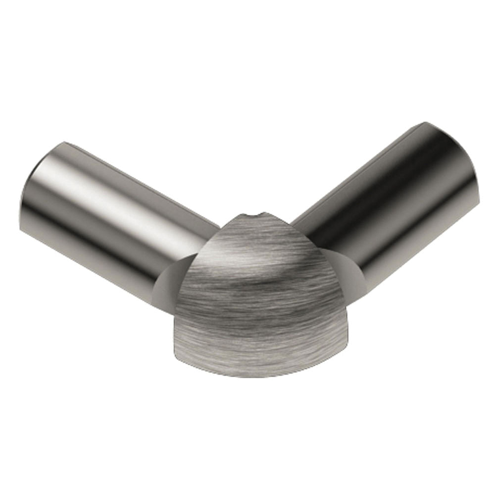 Schluter - RONDEC Coin extérieur à 2 bouts 90° - aluminium anodisé nickel brossé 3/8" (10 mm)