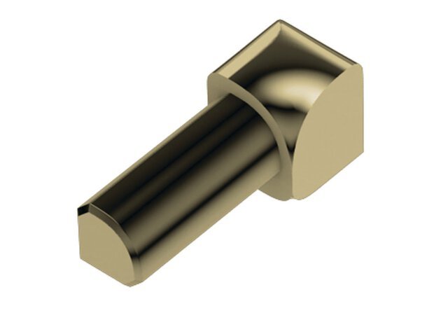 Schluter - RONDEC - Coin intérieur 1/2" - alum. laiton poli ||IV/RO125AMG - Ceramed