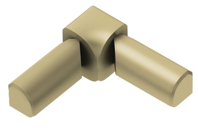 Schluter - RONDEC - Coin intérieur 2-bouts 3/8" - alum. laiton mat ||I2L/RO100AM - Ceramed