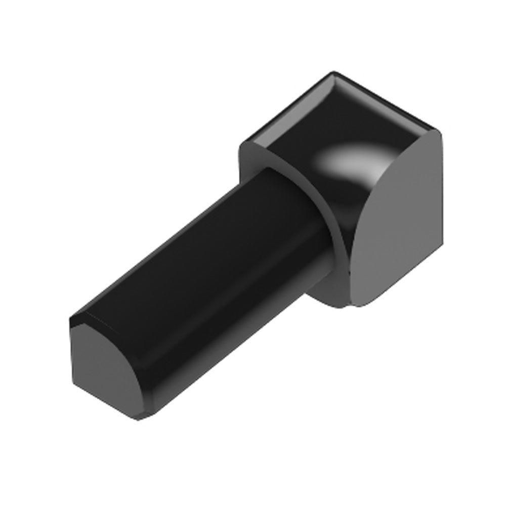 Schluter - RONDEC Coin intérieur 90° - aluminium anodisé noir brillant 1/2" (12.5 mm)