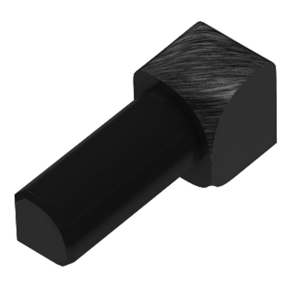 Schluter - RONDEC Coin intérieur 90° - aluminium anodisé noir brossé 1/4" (6 mm)
