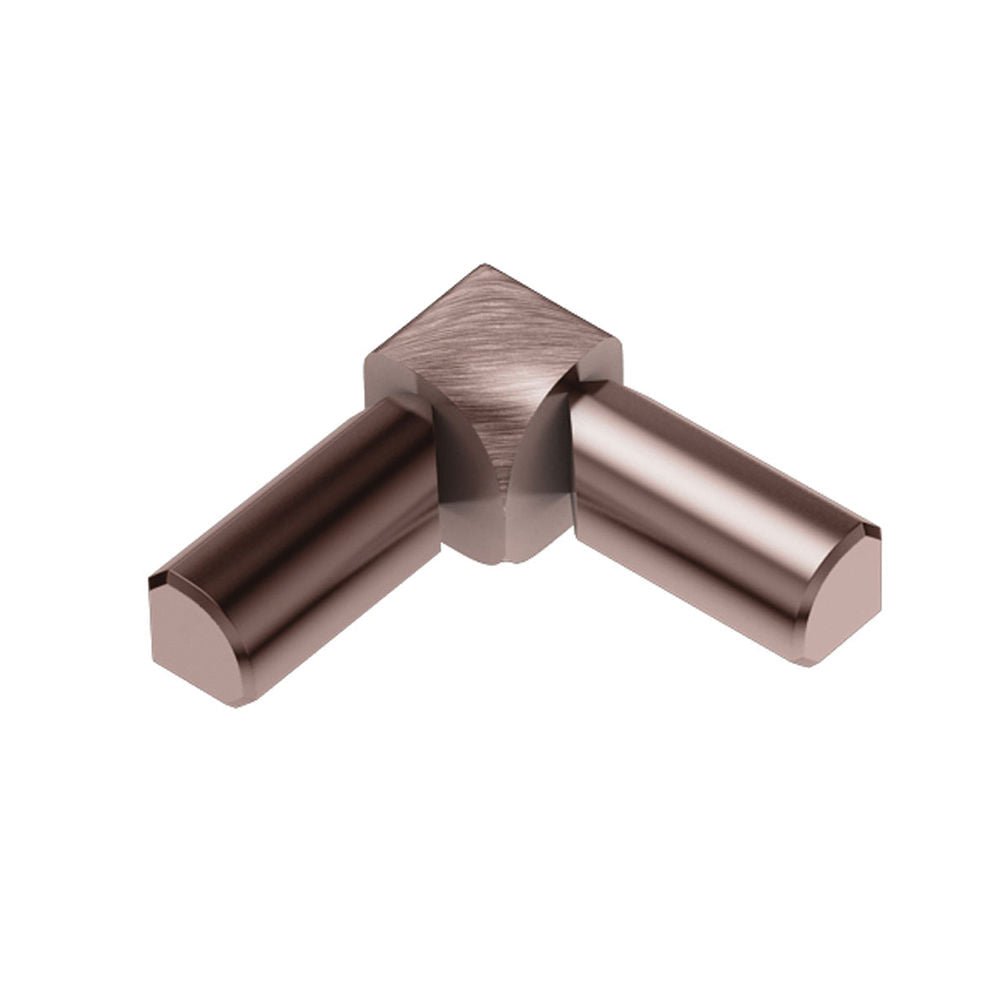 Schluter - RONDEC Coin intérieur à 2 bouts 90° - aluminium anodisé cuivre brossé 5/16" (8 mm)