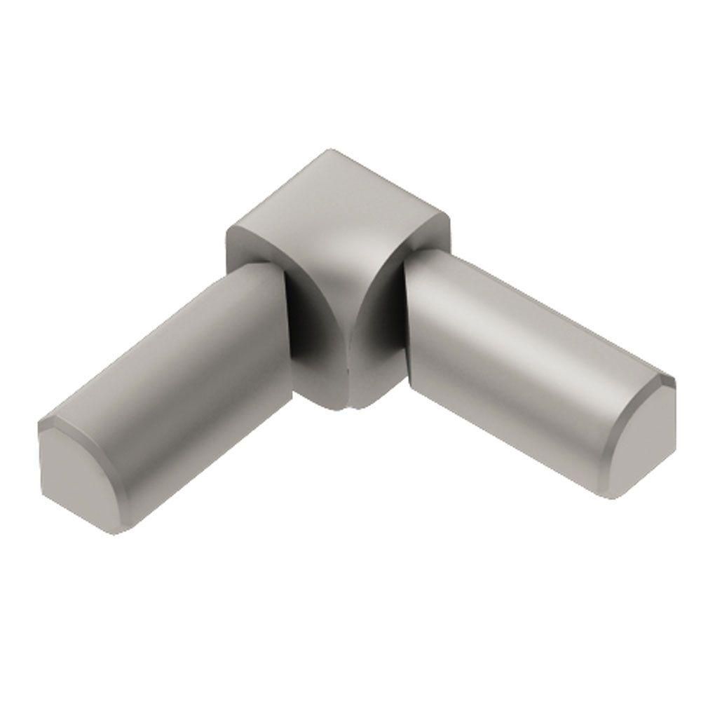 Schluter - RONDEC Coin intérieur à 2 bouts 90° - aluminium anodisé nickel mat 3/8" (10 mm)