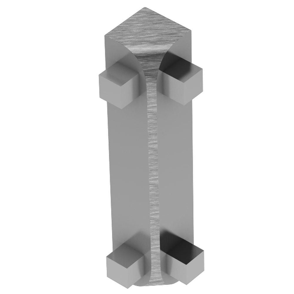 Schluter - RONDEC-CT Coin intérieur 90° - aluminium anodisé chrome brossé 3/8" (10 mm)