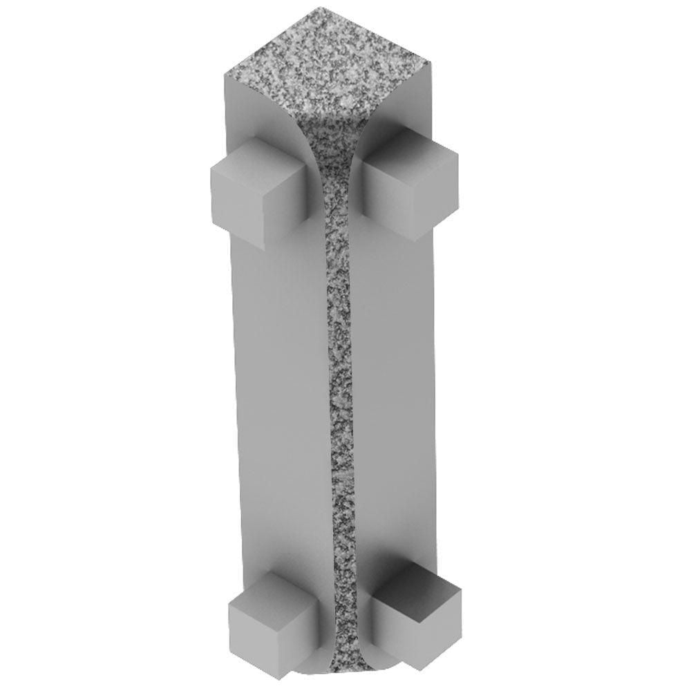 Schluter - RONDEC-CT Coin intérieur 90° - aluminium étain 1/2" (12.5 mm)
