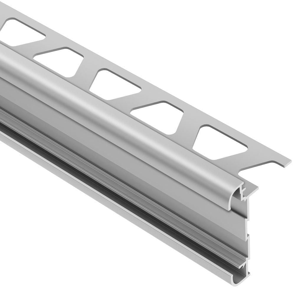 Schluter - RONDEC-CT Profilé de bordure à comptoir double rail - Aluminum Anodized Matte 3/8" (10 mm) x 8' 2-1/2"