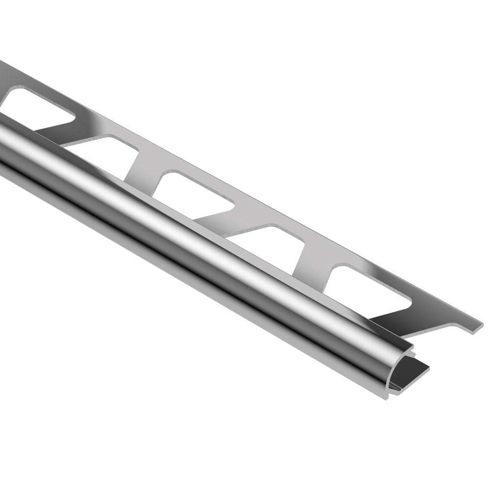 Schluter - RONDEC Profilé de bordure rond - aluminium anodisé chrome poli 1/4" (6 mm) x 8' 2-1/2"
