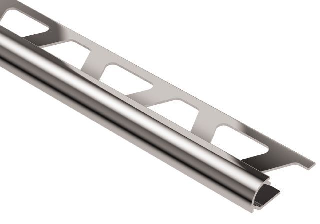 Schluter - RONDEC Profilé de bordure rond - aluminium anodisé chrome poli  3/8" (10 mm) x 10'