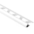 Schluter - RONDEC Profilé de bordure rond - aluminium blanc éclatant 1/4" (6 mm) x 8' 2-1/2"