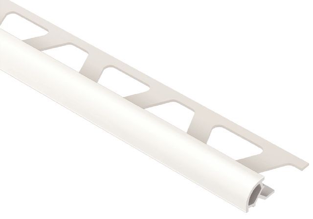 Schluter - RONDEC Bullnose Trim - PVC Plastic White 1/2" (12.5 mm) x 8' 2-1/2"