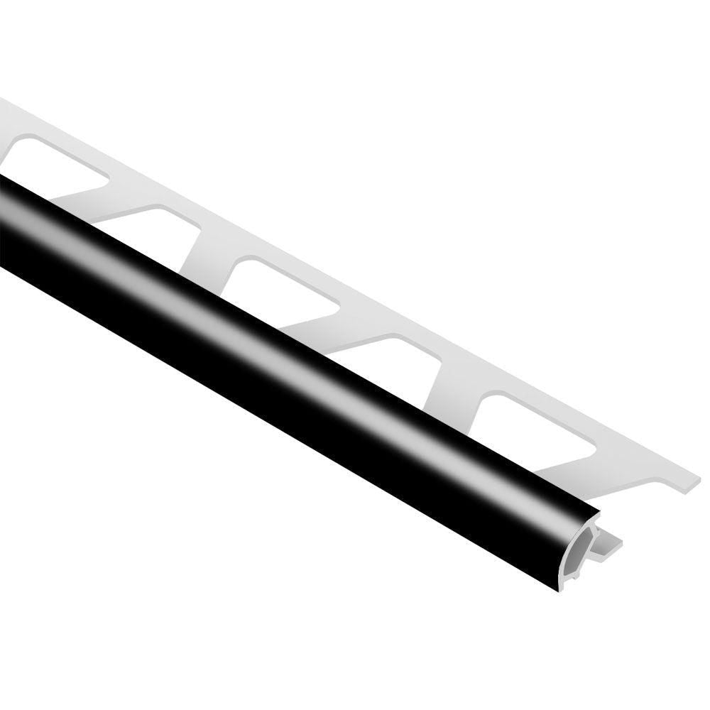 Schluter - RONDEC Bullnose Trim - PVC Plastic Black 5/16" (8 mm) x 8' 2-1/2"
