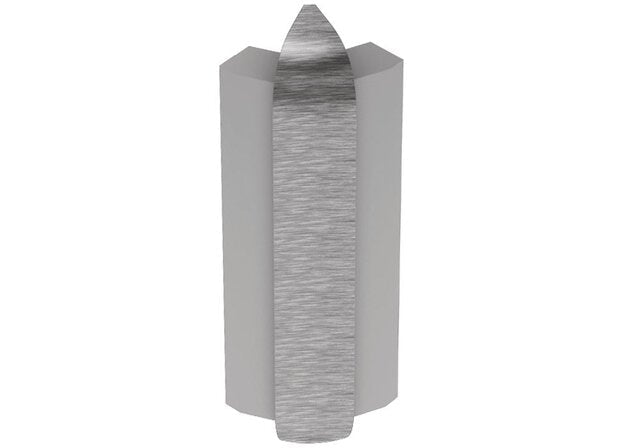 Schluter - RONDEC-STEP - 57 Coin extérieur 135° 1/2" - alum. chromé brossé ||E135RS125ACGB57 - Ceramed