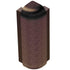 Schluter - RONDEC-STEP Coin extérieur 90° avec ailette verticale de 1-1/2" - aluminium anodisé bronze antique brossé 3/8" (10 mm)