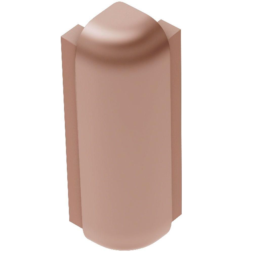 Schluter - RONDEC-STEP Coin extérieur 90° avec ailette verticale de 1-1/2" - aluminium anodisé cuivre mat 3/8" (10 mm)