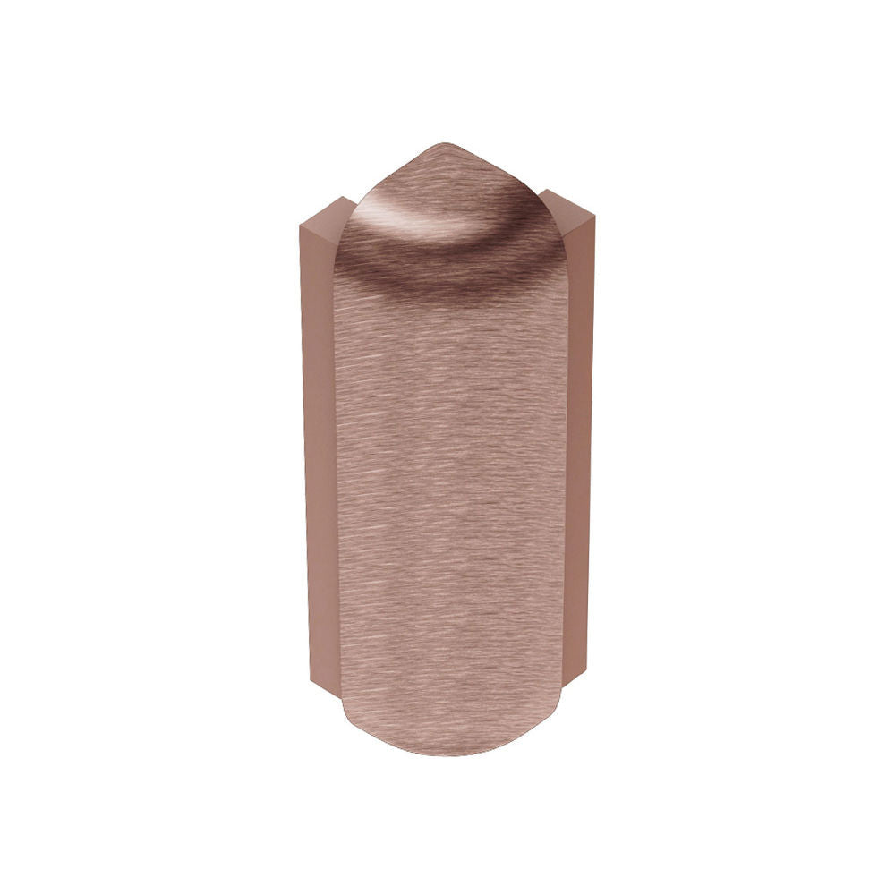 Schluter - RONDEC-STEP Coin extérieur 90° avec ailette verticale de 2-1/4" - aluminium anodisé cuivre brossé 1/2" (12.5 mm)