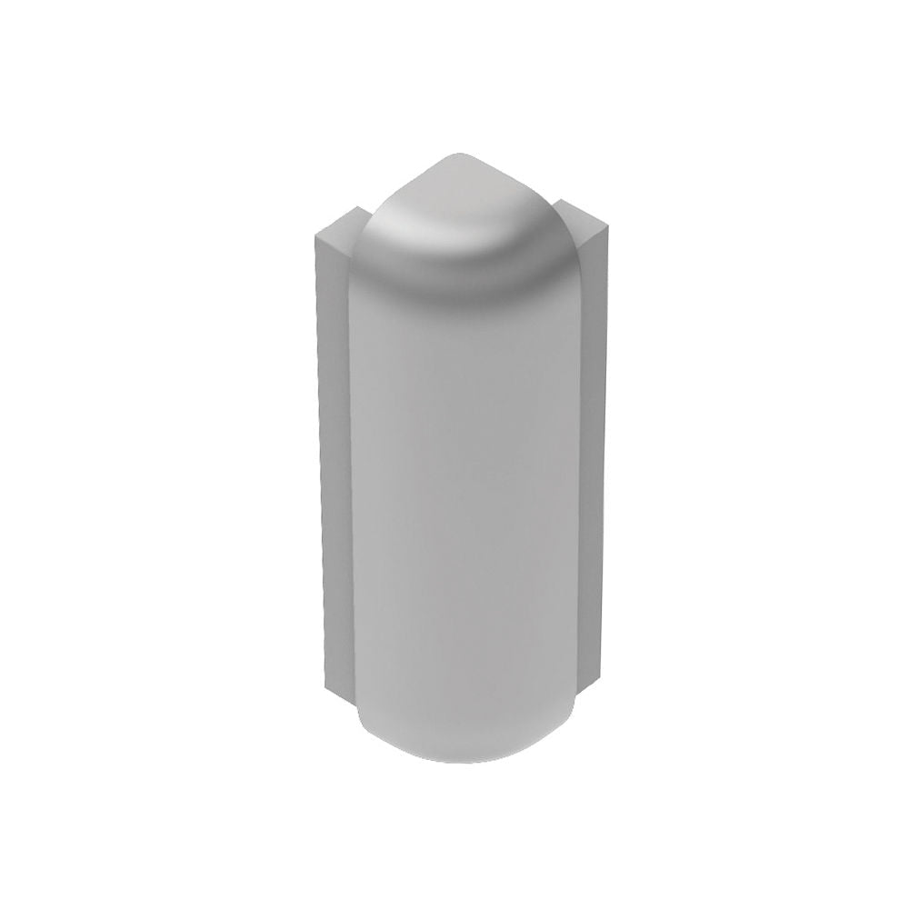 Schluter - RONDEC-STEP Coin extérieur 90° avec ailette verticale de 2-1/4" - aluminium anodisé mat 1/2" (12.5 mm)