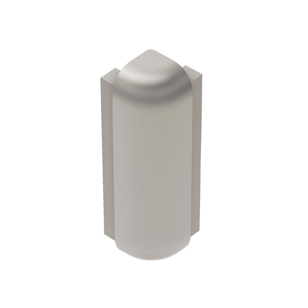 Schluter - RONDEC-STEP Coin extérieur 90° avec ailette verticale de 2-1/4" - aluminium anodisé nickel mat 1/2" (12.5 mm)