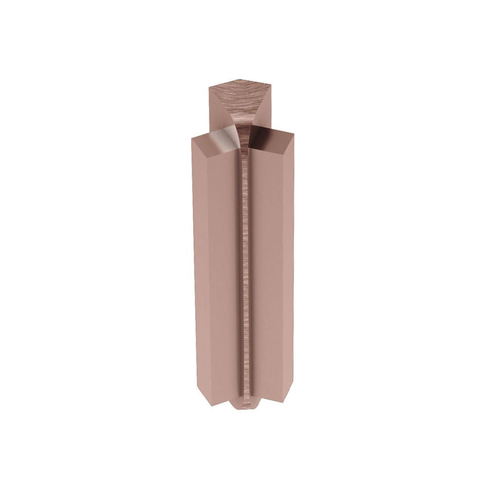 Schluter - RONDEC-STEP Coin intérieur 135° avec ailette verticale de 1-1/2"  - aluminium anodisé cuivre brossé 1/2" (12.5 mm)