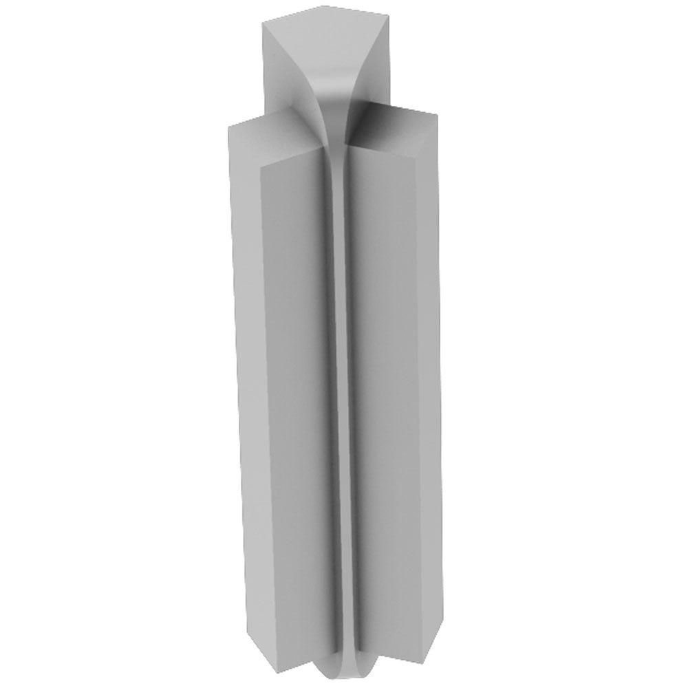 Schluter - RONDEC-STEP Coin intérieur 135° avec ailette verticale de 1-1/2"  - aluminium anodisé mat 3/8" (10 mm)