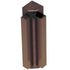 Schluter - RONDEC-STEP Coin intérieur 90° avec ailette verticale de 1-1/2"  - aluminium anodisé bronze antique brossé 3/8" (10 mm)