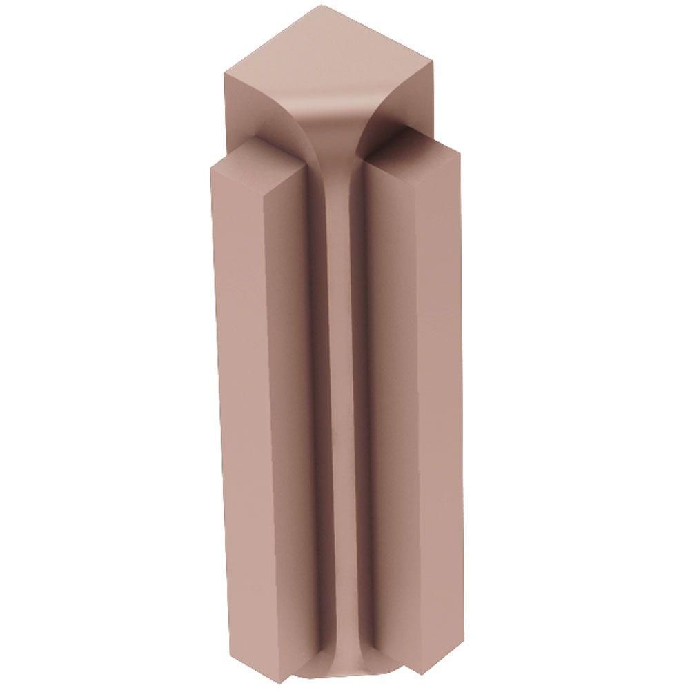 Schluter - RONDEC-STEP Coin intérieur 90° avec ailette verticale de 1-1/2"  - aluminium anodisé cuivre mat 3/8" (10 mm)
