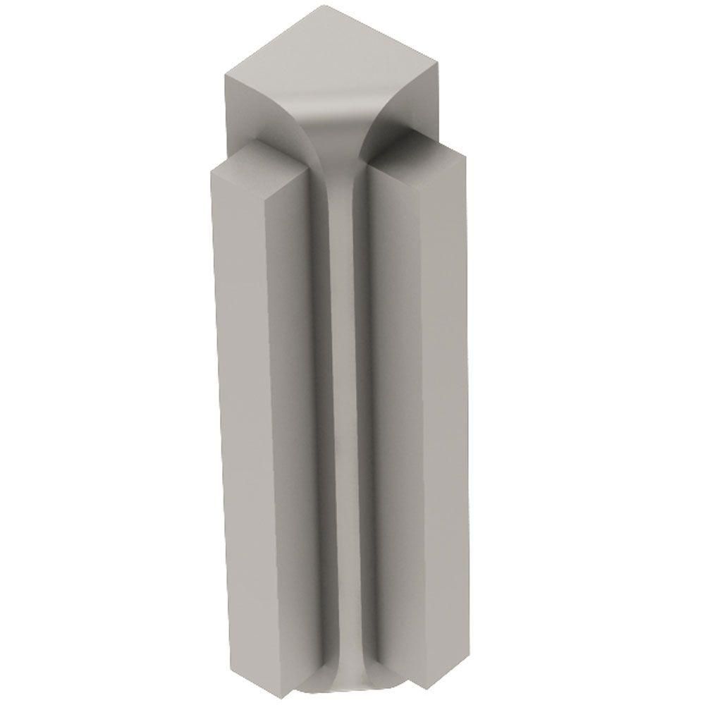 Schluter - RONDEC-STEP Coin intérieur 90° avec ailette verticale de 2-1/4"  - aluminium anodisé nickel mat 5/16" (8 mm)