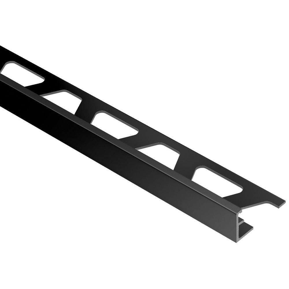 Schluter - SCHIENE - is an Profilé for aesthetic protection of tile edges, expansion joints or as a decorative stair edging. Profilé de bordure de mur alum. anodisé noir brillant 3/16" x 8' 2-1/2" ||A45AGSG - Ceramed