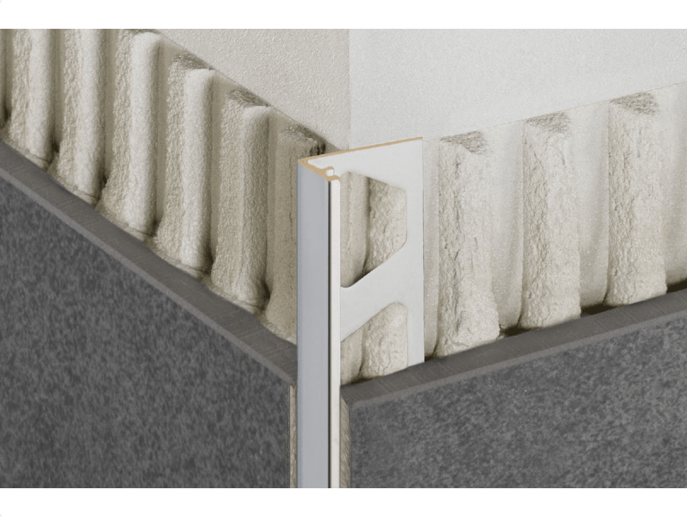 Schluter - SCHIENE - Profilé de bordure de mur/plancher alum. anodisé graphite brossé 5/16" x 8' 2-1/2" ||A80AGRB - Ceramed