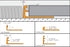 Schluter - SCHIENE - Profilé de bordure de mur/plancher alum. anodisé laiton brossé 1/4" x 8' 2-1/2" ||A60AMGB - Ceramed
