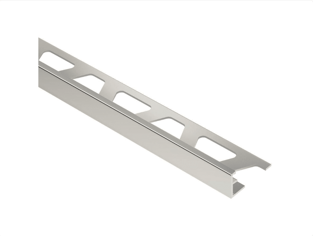 Schluter - SCHIENE - Profilé de bordure de mur/plancher alum. anodisé nickel poli - 1/2" x 8' 2-1/2" ||A125ATG - Ceramed