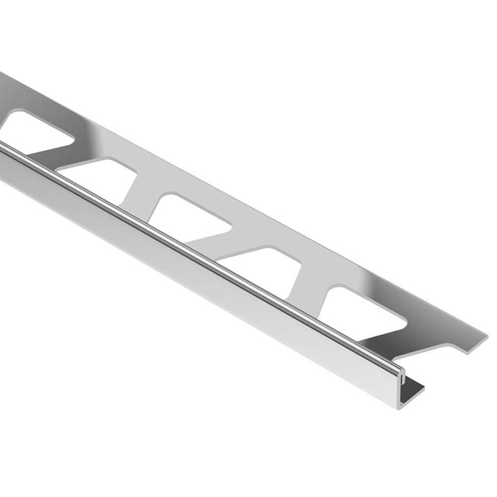 Schluter - SCHIENE Profilé de bordure pour mur/plancher acier inoxydable (V2) 5/8" (16 mm) x 8' 2-1/2"