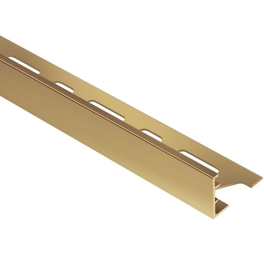 Schluter - SCHIENE Profilé de bordure pour mur/plancher laiton 1" (25 mm) x 8' 2-1/2"