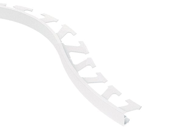 Schluter - SCHIENE-RADIUS - Profilé radius de bordure de mur - alum. blanc mat 3/8" x 8' 2-1/2" ||R/A100MBW - Ceramed
