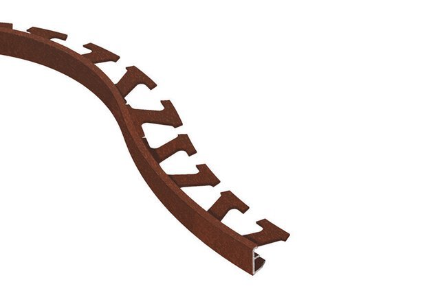 Schluter - SCHIENE-RADIUS - Profilé radius de bordure de mur - alum. brun rustique 5/16" x 8' 2-1/2" ||R/A80TSR - Ceramed