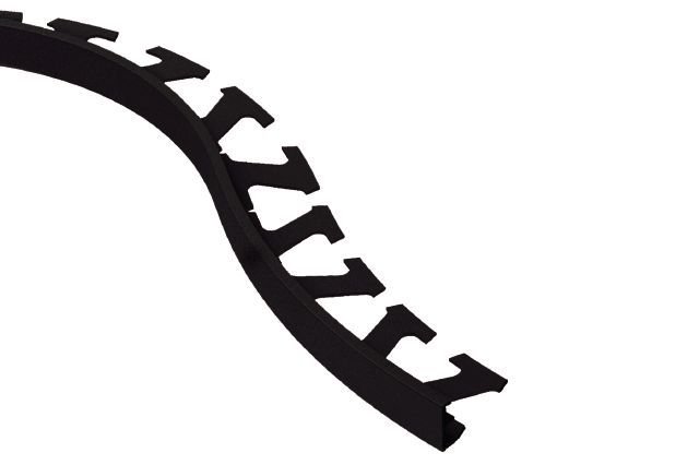 Schluter - JOLLY Profilé radius de bordure de mur - aluminium noir mat 1/2" (12.5 mm) x 8' 2-1/2"