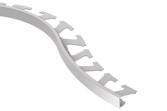 Schluter - SCHIENE-RADIUS - Profilé radius de bordure de mur/plancher - alum. anodisé mat 3/4" x 8' 2-1/2" ||R/AE200 - Ceramed