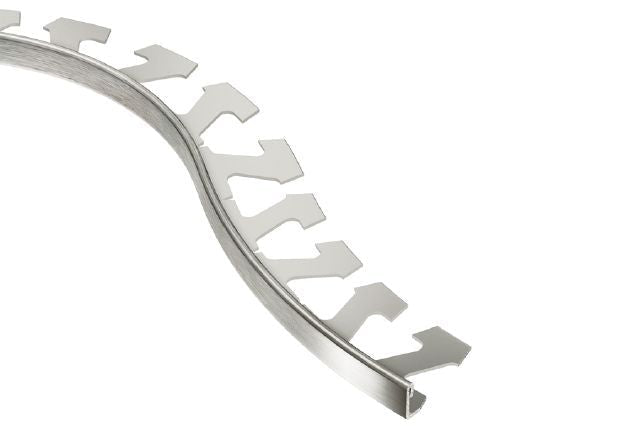 Schluter - SCHIENE Profilé radius de bordure de mur/plancher - aluminium anodisé nickel brossé 1/4" (6 mm) x 8' 2-1/2"