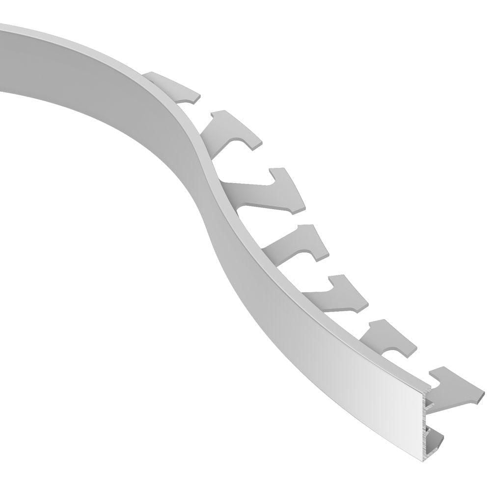 Schluter - SCHIENE Profilé radius de bordure pour mur/plancher - aluminium anodisé mat 13/16" (21 mm) x 8' 2-1/2"