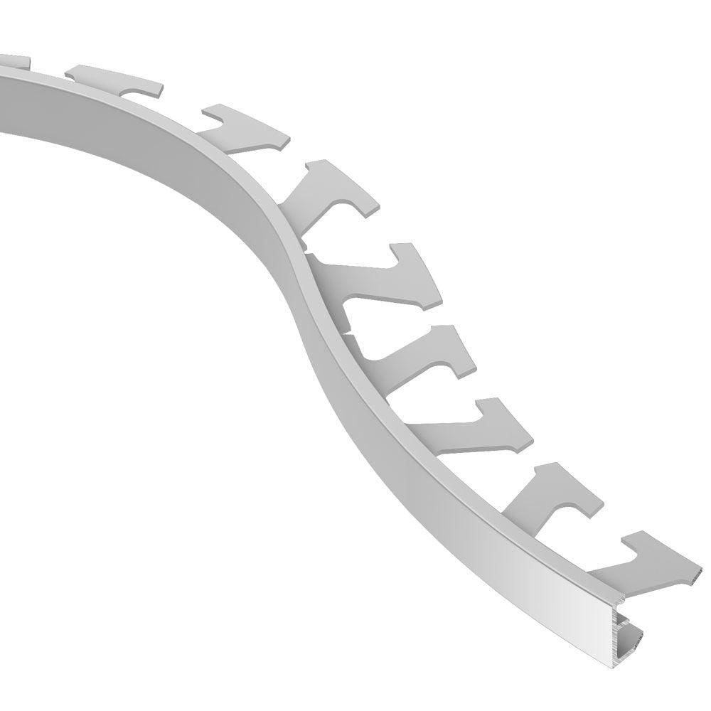 Schluter - SCHIENE Profilé radius de bordure pour mur/plancher - aluminium anodisé mat 7/16" (11 mm) x 8' 2-1/2"