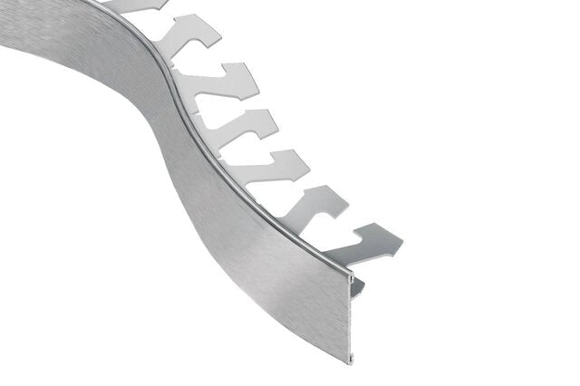 Schluter - SCHIENE-STEP - 39 radius 1/4" - acier inoxydable brossé ||R/SS60EB39 - Ceramed